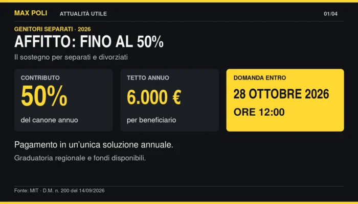 rimborso-affitto-genitori-separati-50-percento-scadenza-2026